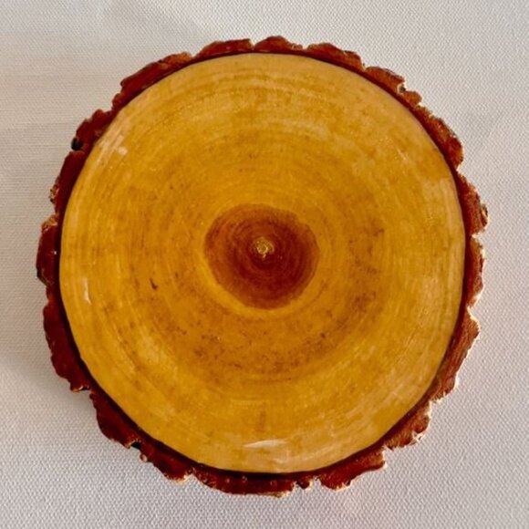 1960s Mid-Century Modern Handcrafted Wooden Ashtray From Bolivia Raw Edge - Picture 2 of 3